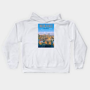 Milwaukee Wisconsin Poster Kids Hoodie